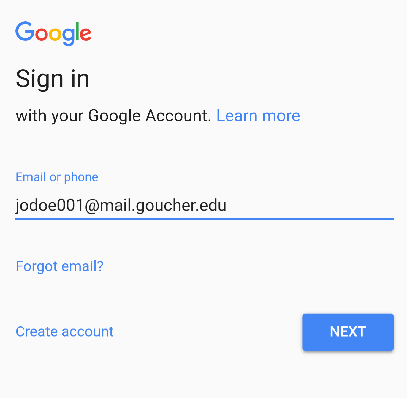 Student E-Mail Accounts