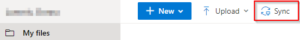 Sync icon in My Files