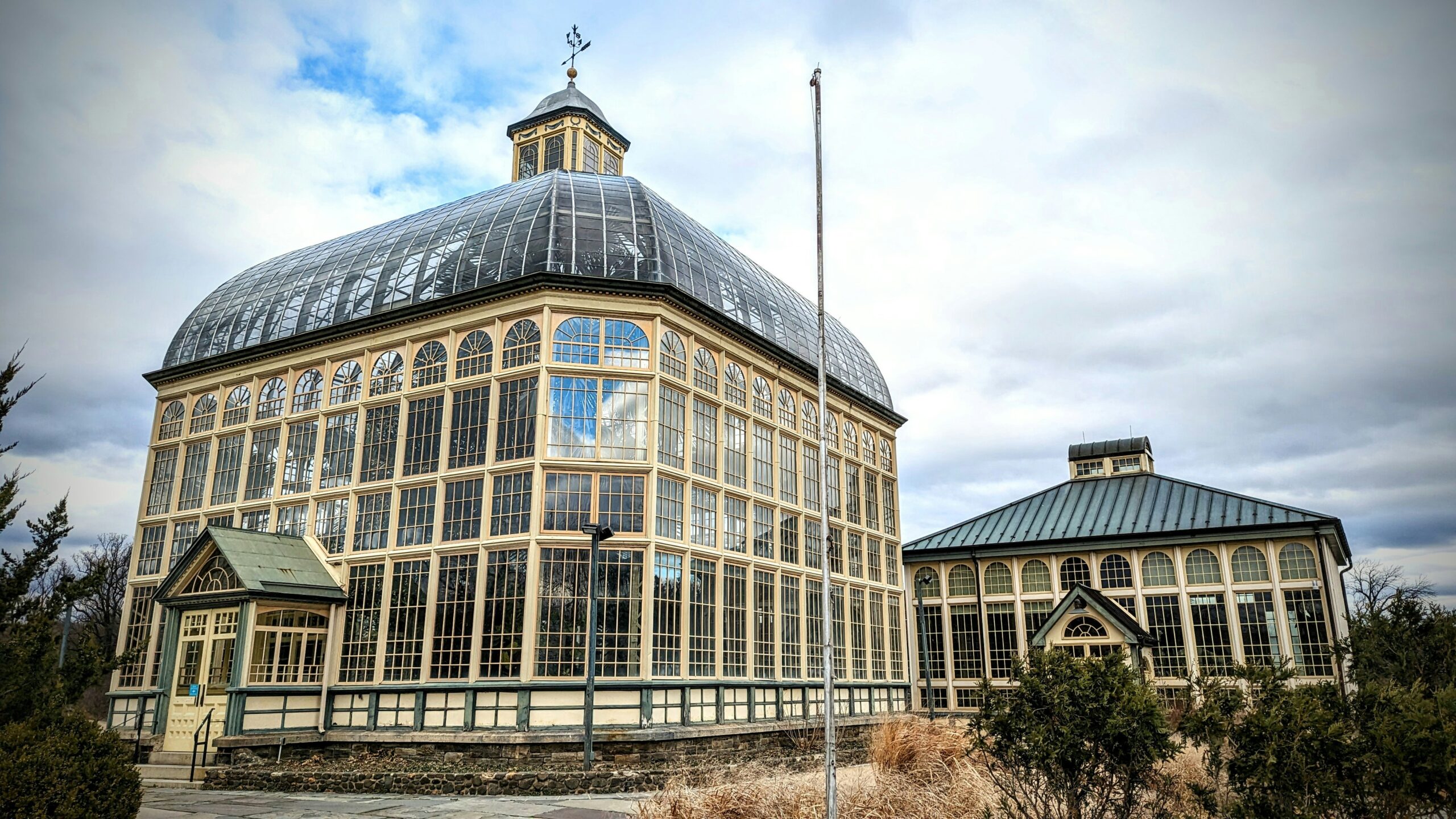 Glass and iron conservatory