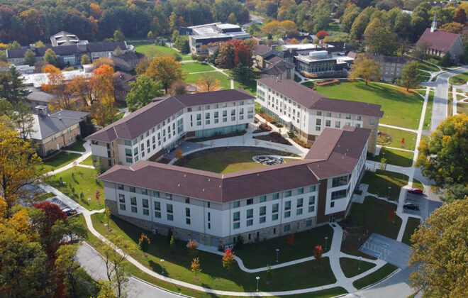 Aerial view of campus