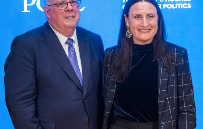 Larry Hogan and Mileah Kromer