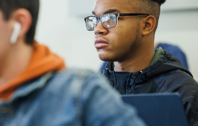 student in class