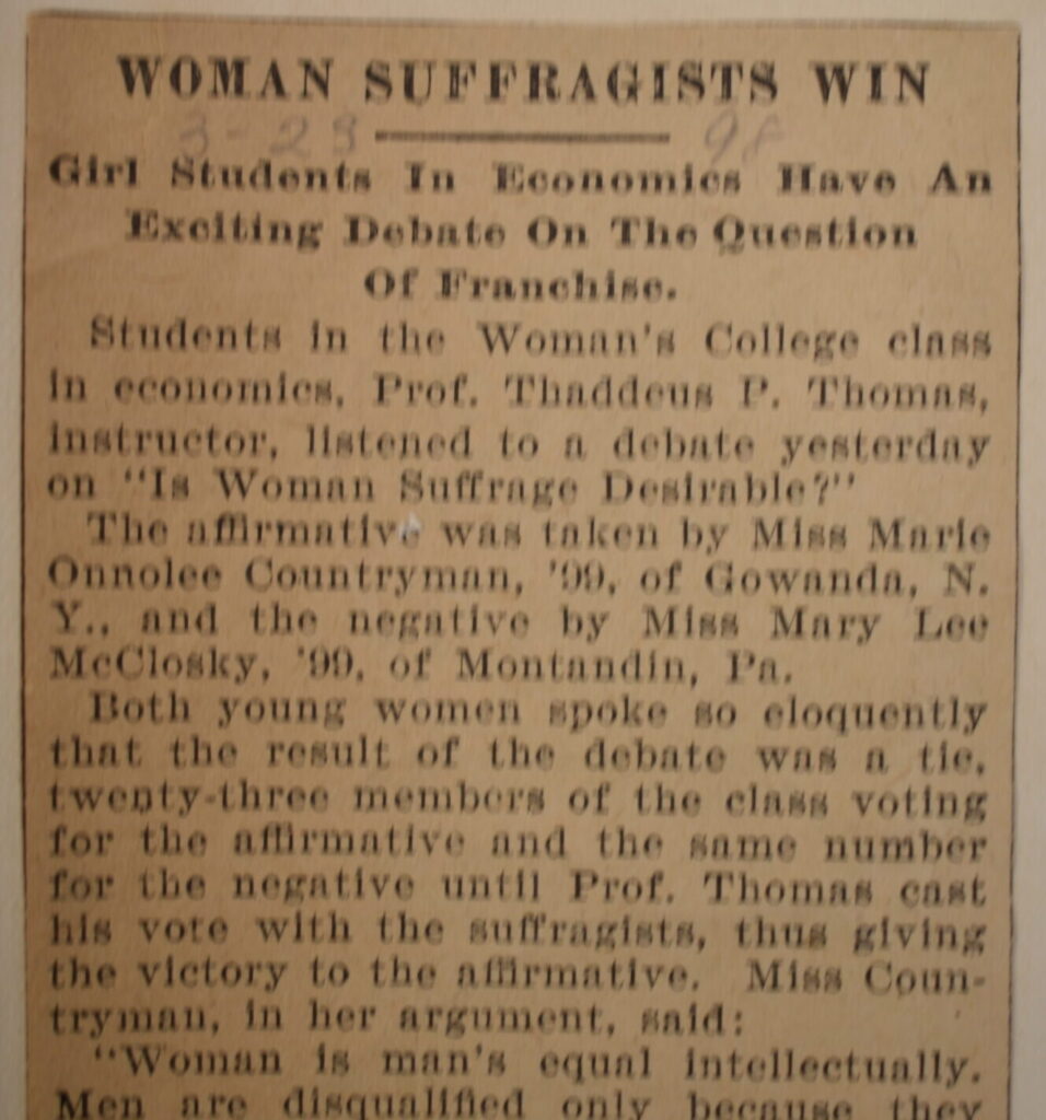 News clipping of Dr.Thomas Class-debate